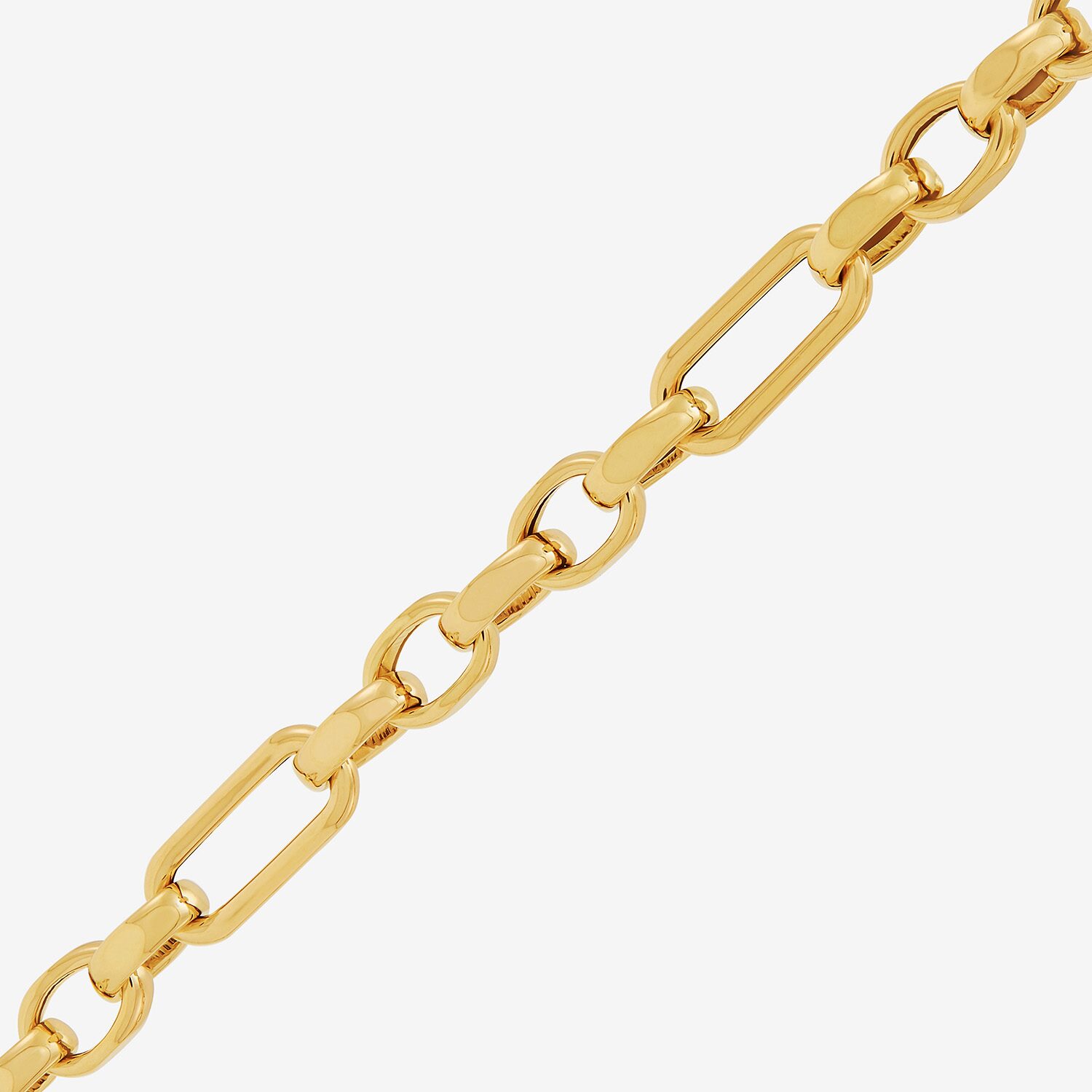 Made in Italy Womens 14K Gold 18 Inch Link Chain Necklace