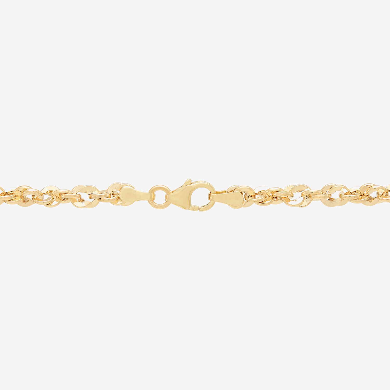 Womens 14K Gold 18 Inch Singapore Chain Necklace