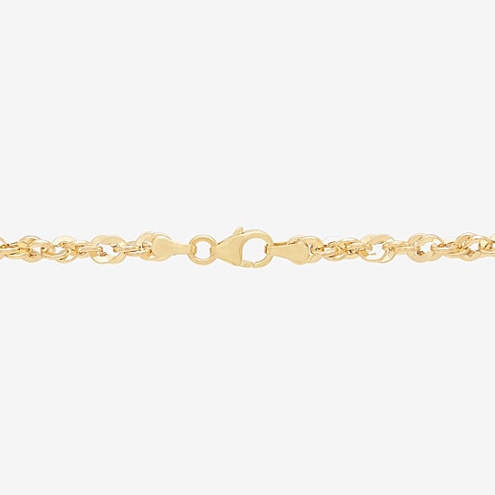 Womens 14K Gold 18 Inch Singapore Chain Necklace