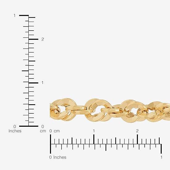 Womens 14K Gold 18 Inch Singapore Chain Necklace