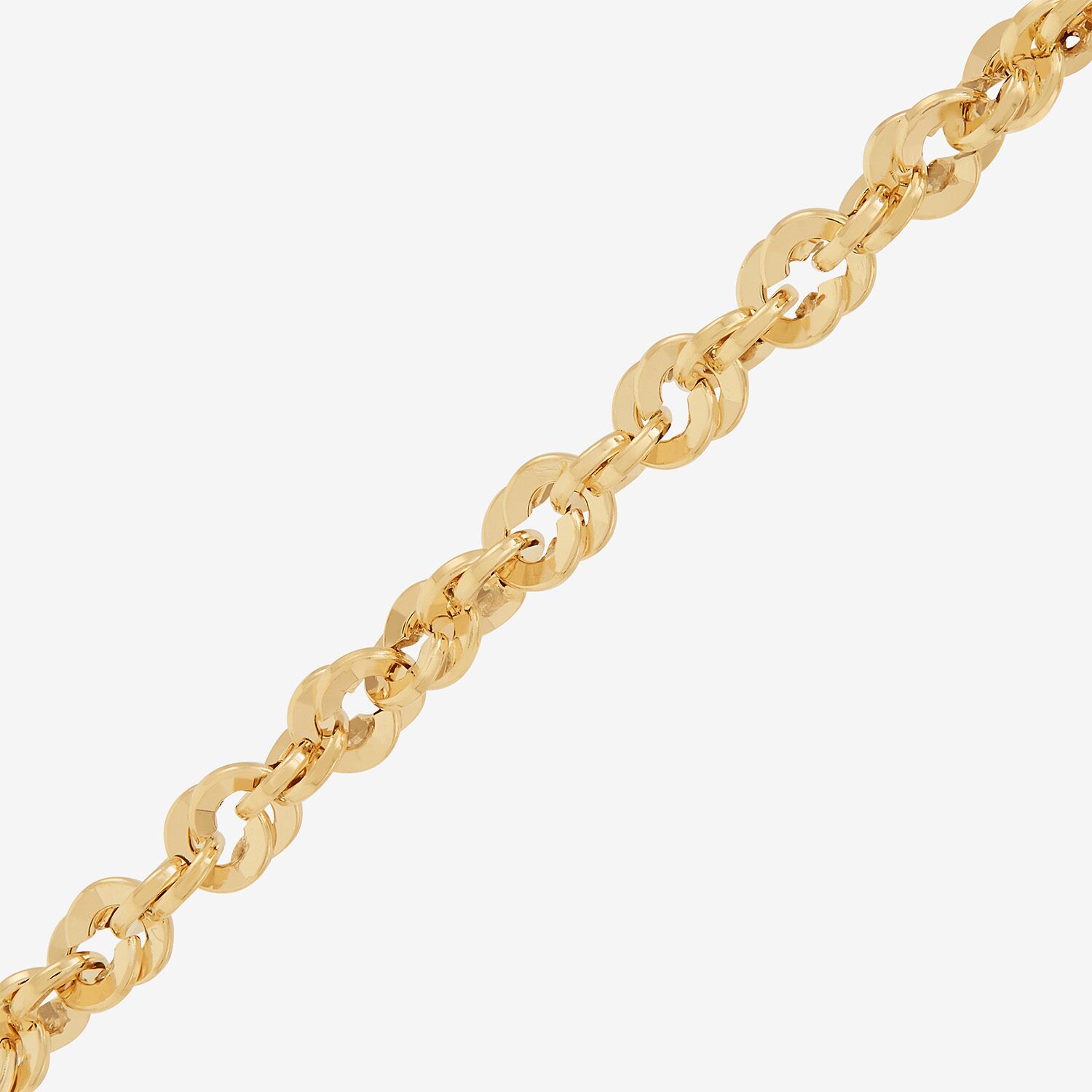 Womens 14K Gold 18 Inch Singapore Chain Necklace