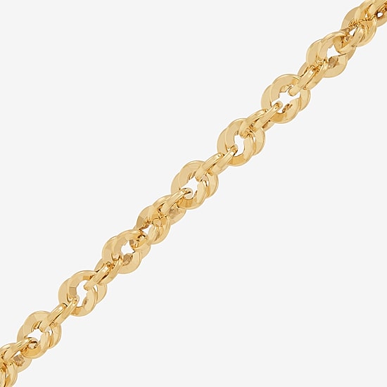 Womens 14K Gold 18 Inch Singapore Chain Necklace