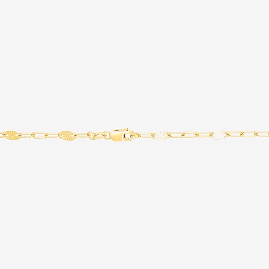 Made in Italy Womens 14K Gold 18 Inch Paperclip Chain Necklace