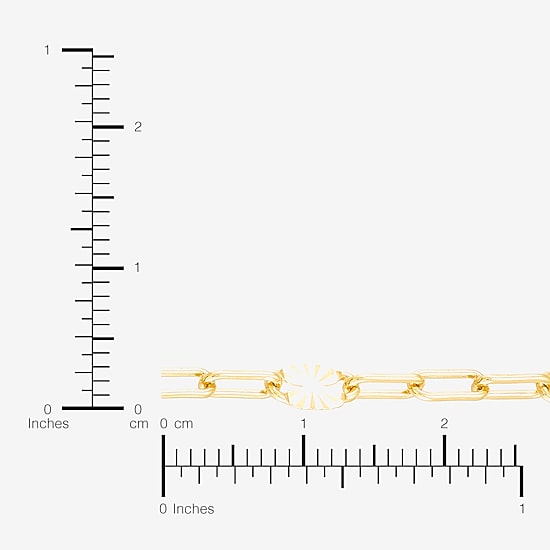 Made in Italy Womens 14K Gold 18 Inch Paperclip Chain Necklace