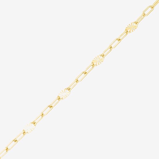 Made in Italy Womens 14K Gold 18 Inch Paperclip Chain Necklace