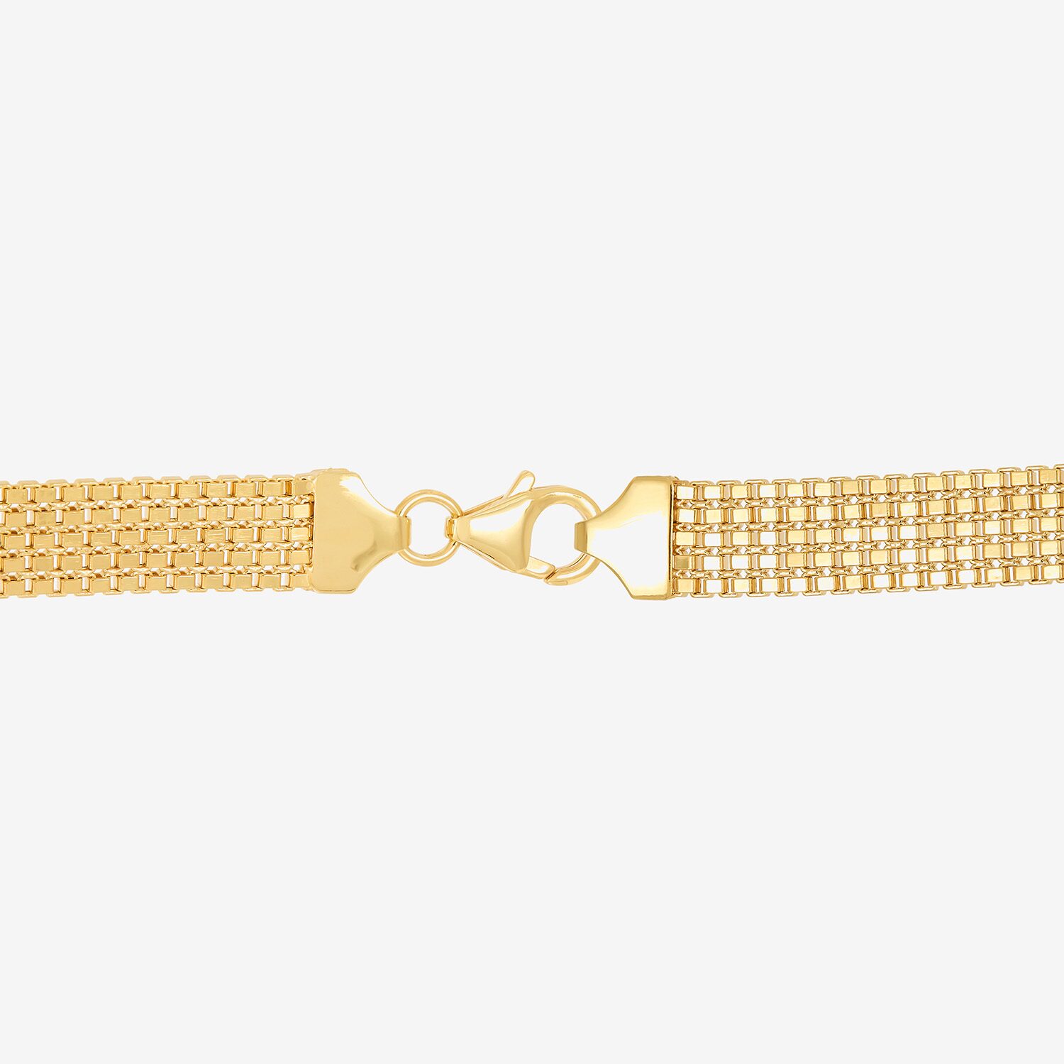 Made in Italy Womens 14K Gold 7.5 Inch Box Chain Bracelet