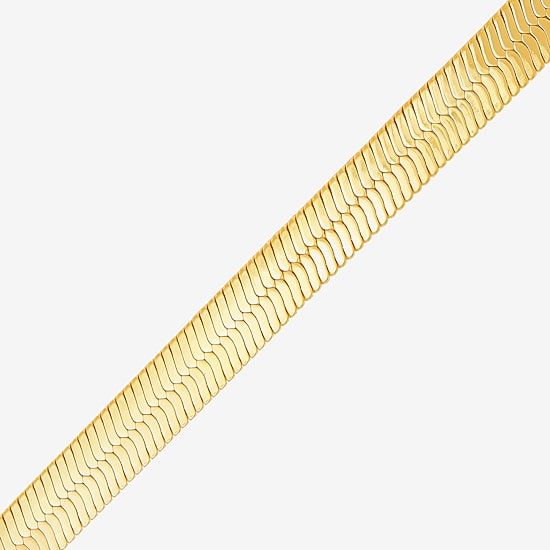 Bonded Brilliance Womens 14K Gold Bonded With Sterling Silver 20 Inch Herringbone Chain Necklace