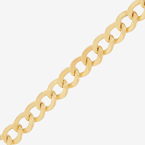 Bonded Brilliance Womens 14K Gold Bonded With Sterling Silver 18 Inch Link Chain Necklace