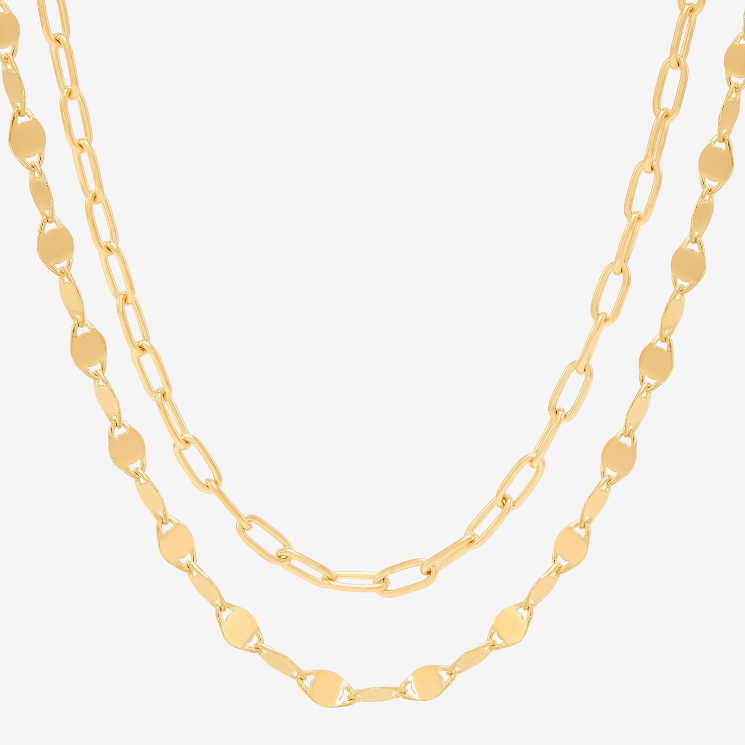 Womens 14K Gold Over Silver 2-pc. Necklace Set
