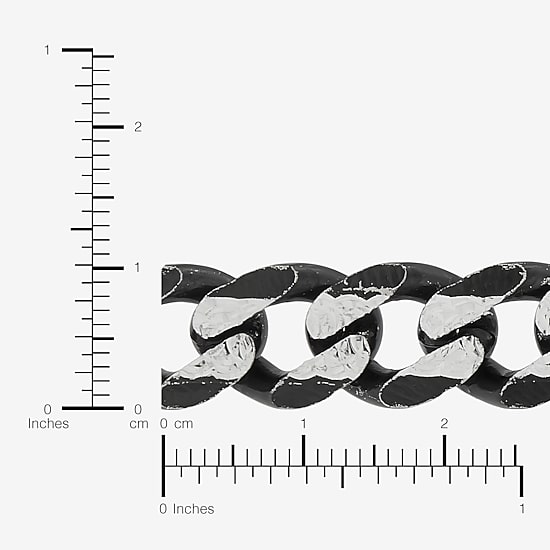Womens Sterling Silver 8 1/2 Inch Solid Curb Chain Bracelet