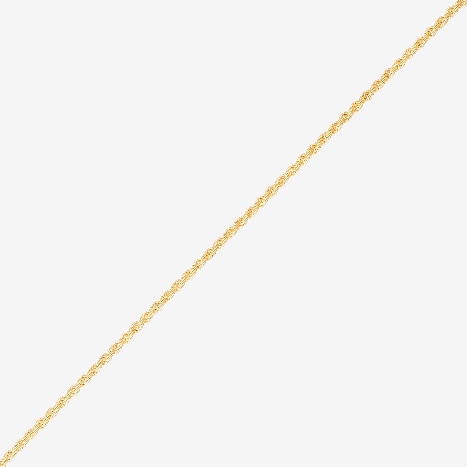 Made in Italy Womens 24K Gold Over Silver 16 Inch Rope Chain Necklace