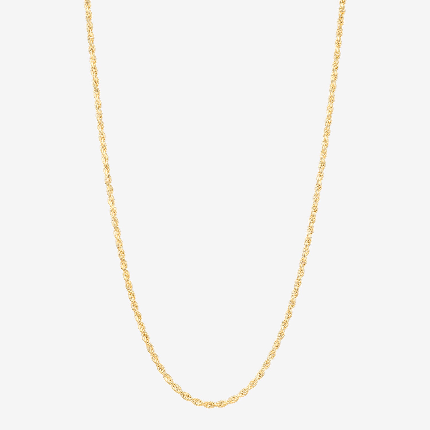 Made in Italy Womens 24K Gold Over Silver 24 Inch Rope Chain Necklace