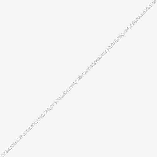 Made in Italy Womens Sterling Silver 18 Inch Box Chain Necklace