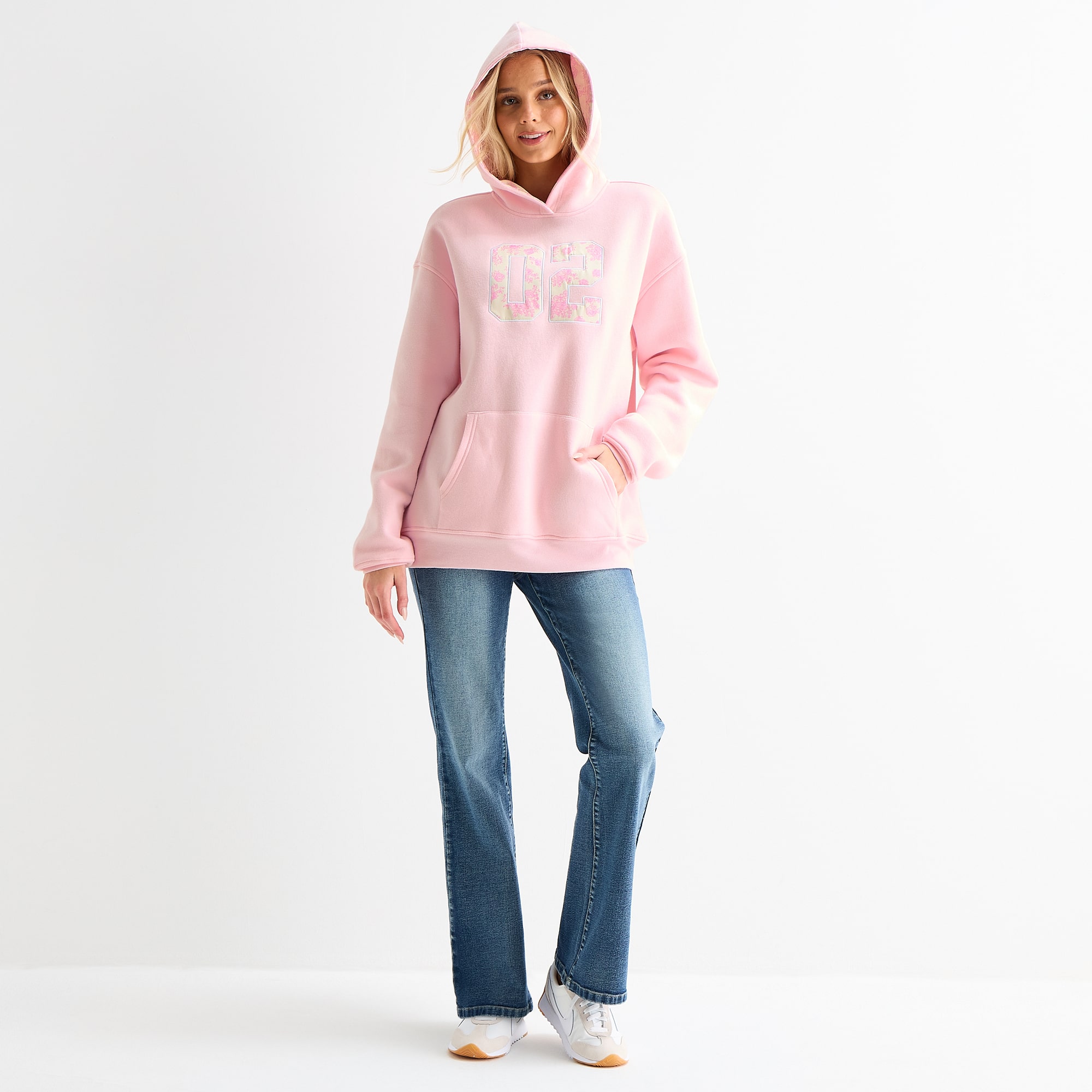 Forever 21 Womens Juniors Long Sleeve Fleece Hoodie