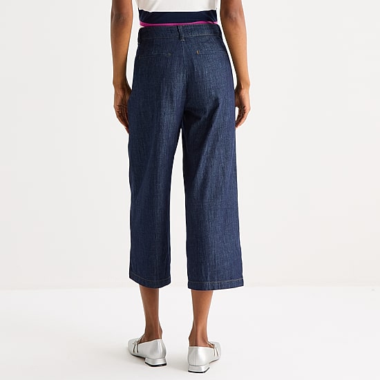 Liz Claiborne Womens Wide Leg Mid Rise Cropped Pant