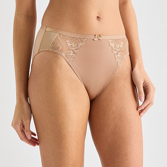 Ambrielle Tulip Lace Shine High Cut Panty