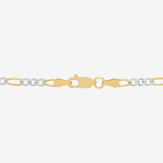 Made in Italy Womens 24K Gold Over Silver 20 Inch Figaro Chain Necklace