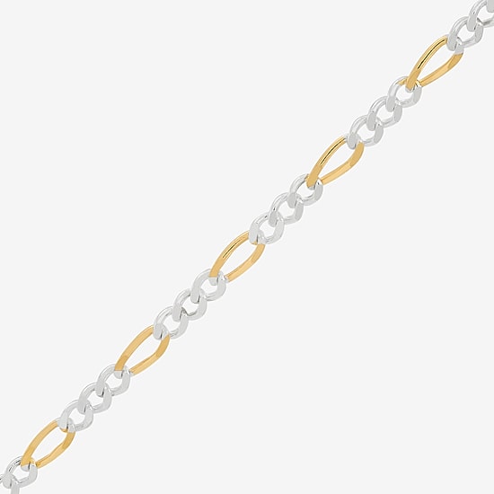 Made in Italy Womens 24K Gold Over Silver 20 Inch Figaro Chain Necklace