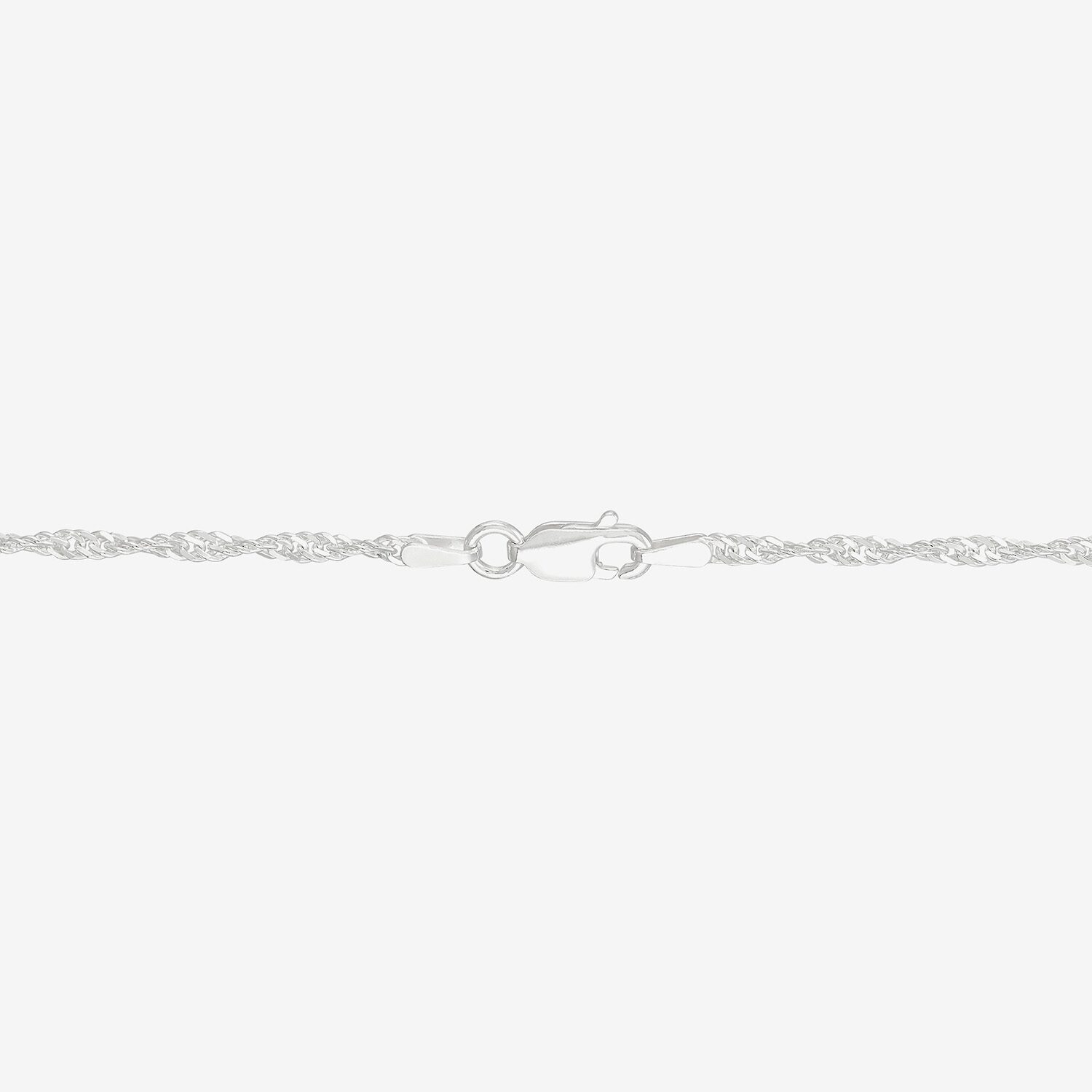 Made in Italy Womens Sterling Silver Inch Singapore Chain Necklace