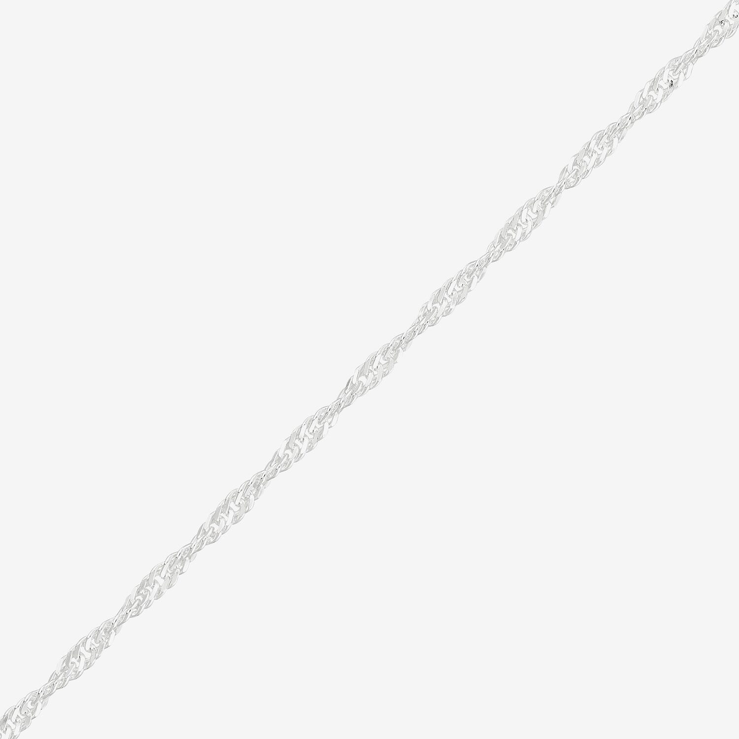 Made in Italy Womens Sterling Silver Inch Singapore Chain Necklace
