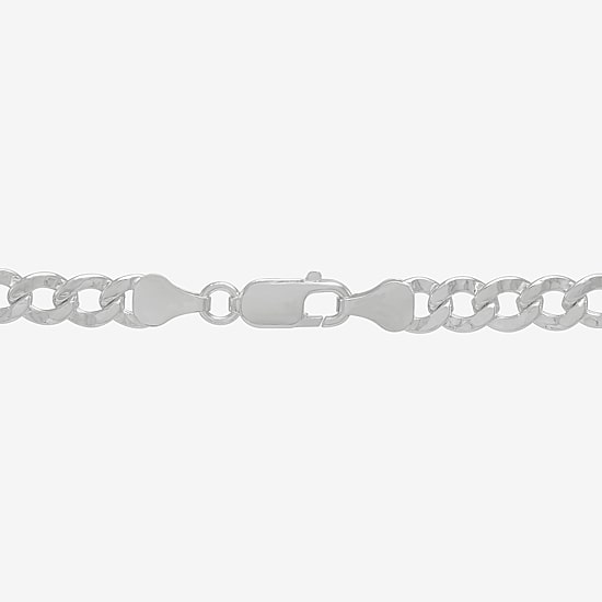 Made in Italy Mens Sterling Silver 24 Inch Curb Chain Necklace