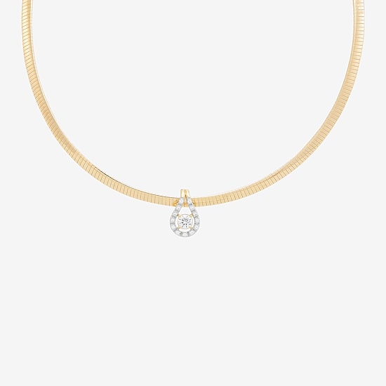 (H-I / Si2) Womens 1/3 CT. T.W. Lab Grown White Diamond 14K Gold Over Silver 17 Inch Pendant Necklace