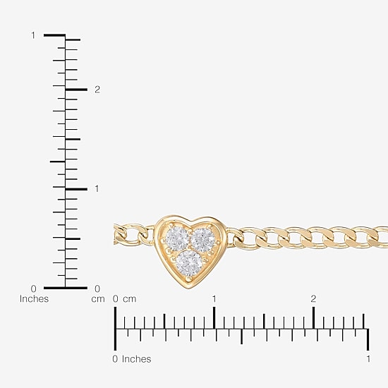 (H-I / Si2) Womens 14K Gold Over Silver 18 Inch Curb Chain Necklace