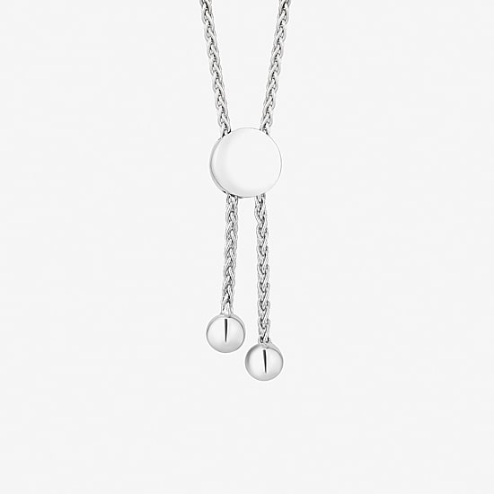 Hallmark Diamonds (I, I2) Womens 1/10 CT. T.W. Lab Grown White Diamond 14K Rose Gold Over Silver Sterling Silver Heart Bolo Bracelet