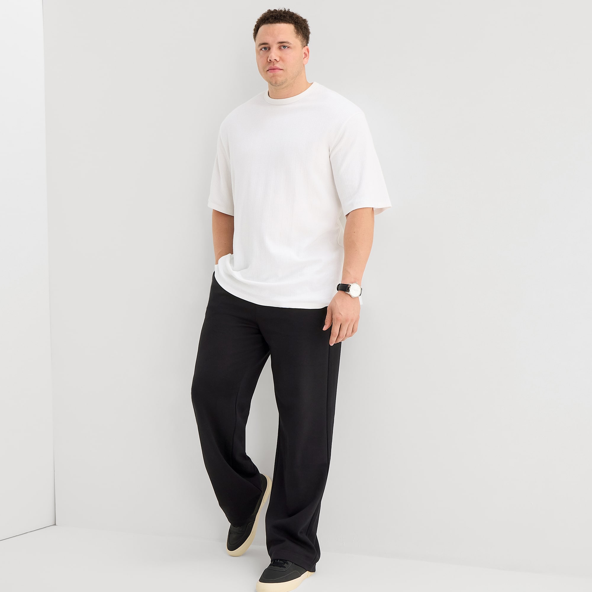 Shaquille O'Neal XLG™ Double Knit Mens Straight Mid Rise Classic Fit Big and Tall Track Pant