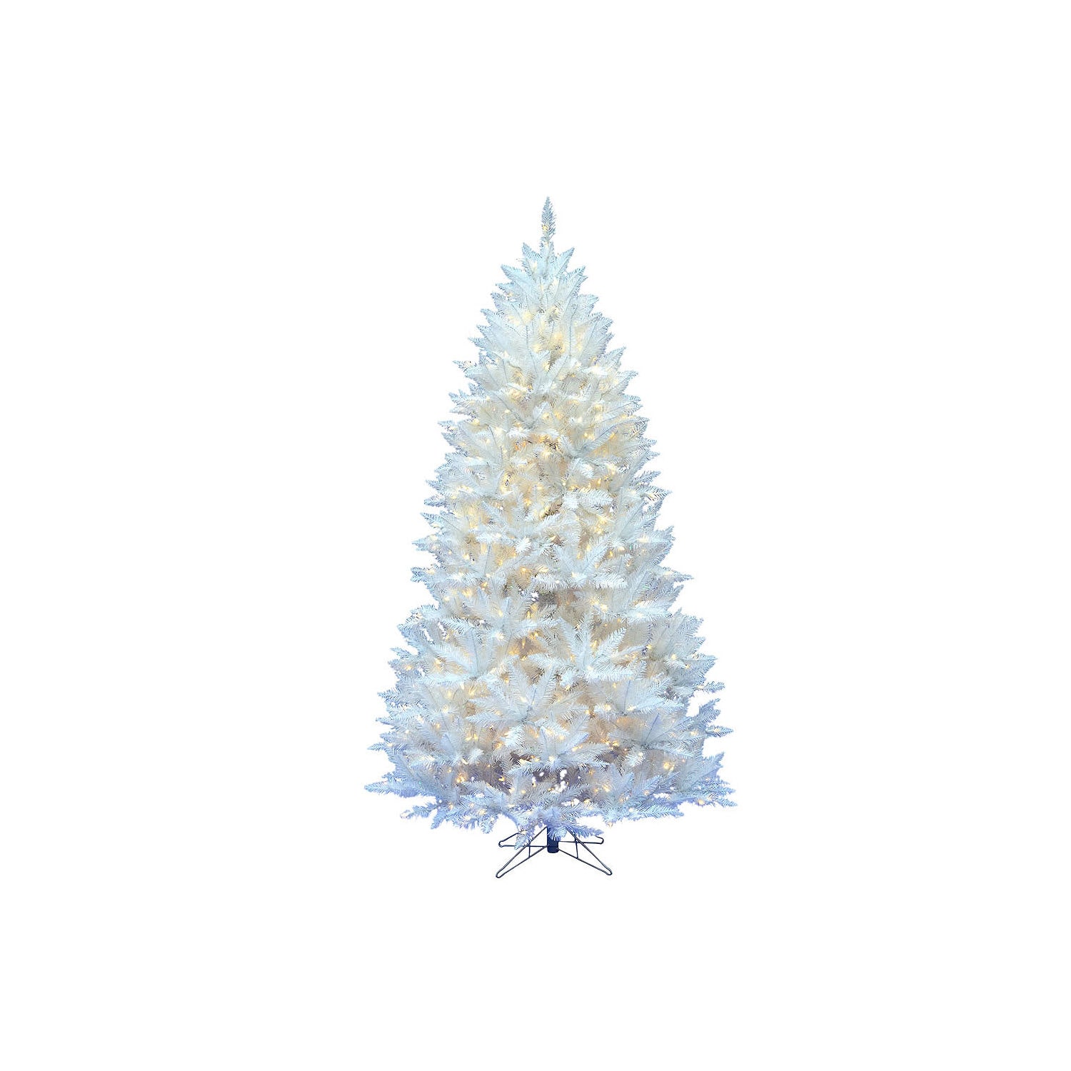 7.5' Prelit Sparkle White Spruce Artificial Christmas Tree