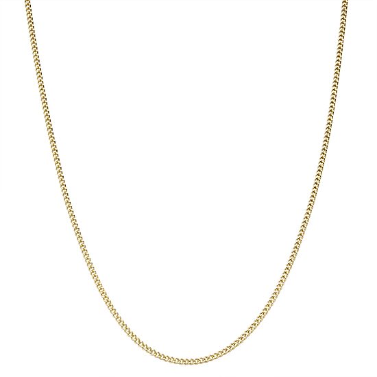 Children's 14K Yellow Gold over Silver Curb Chain Necklace