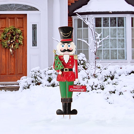 Glitzhome Nutcracker Christmas Yard Art