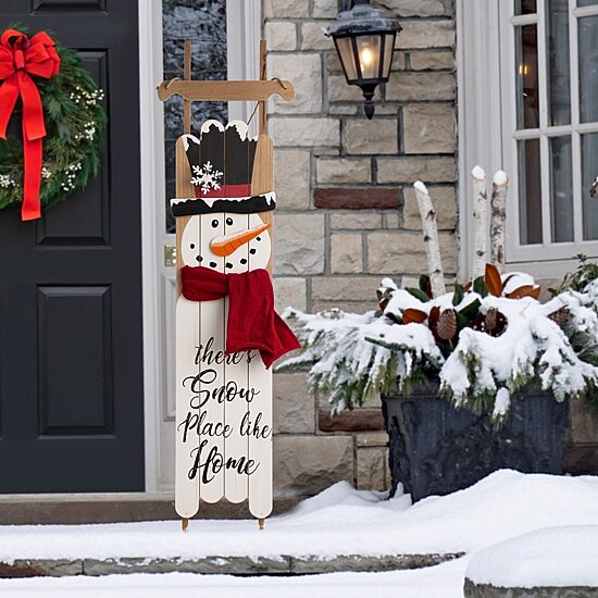Glitzhome Traditional Christmas Porch Sign