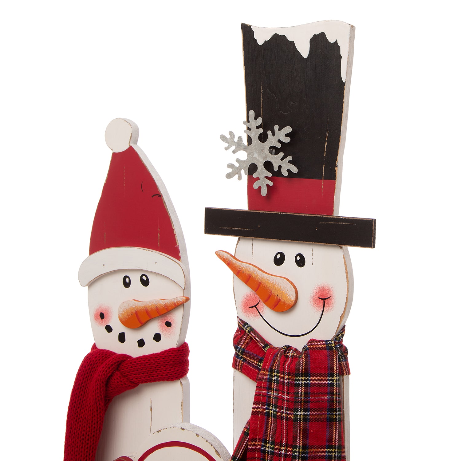 Glitzhome Wood Snowman Family Christmas Yard Art