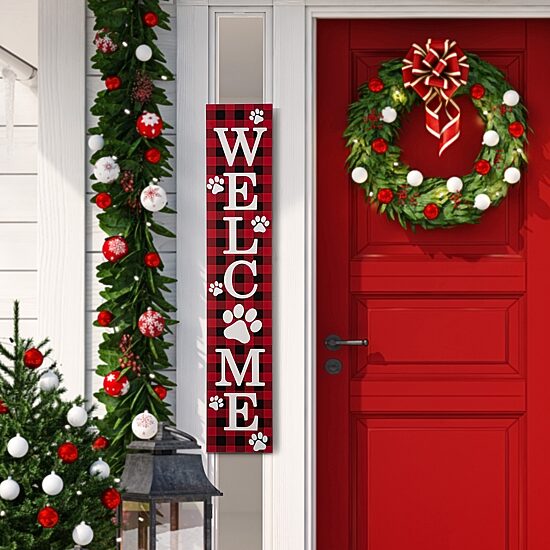 Glitzhome Christmas Porch Sign