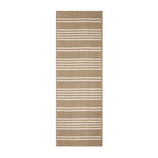 Mohawk Home Piping Stripe Washable Indoor Rectangular Runner