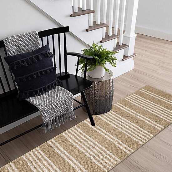 Mohawk Home Piping Stripe Washable Indoor Rectangular Runner