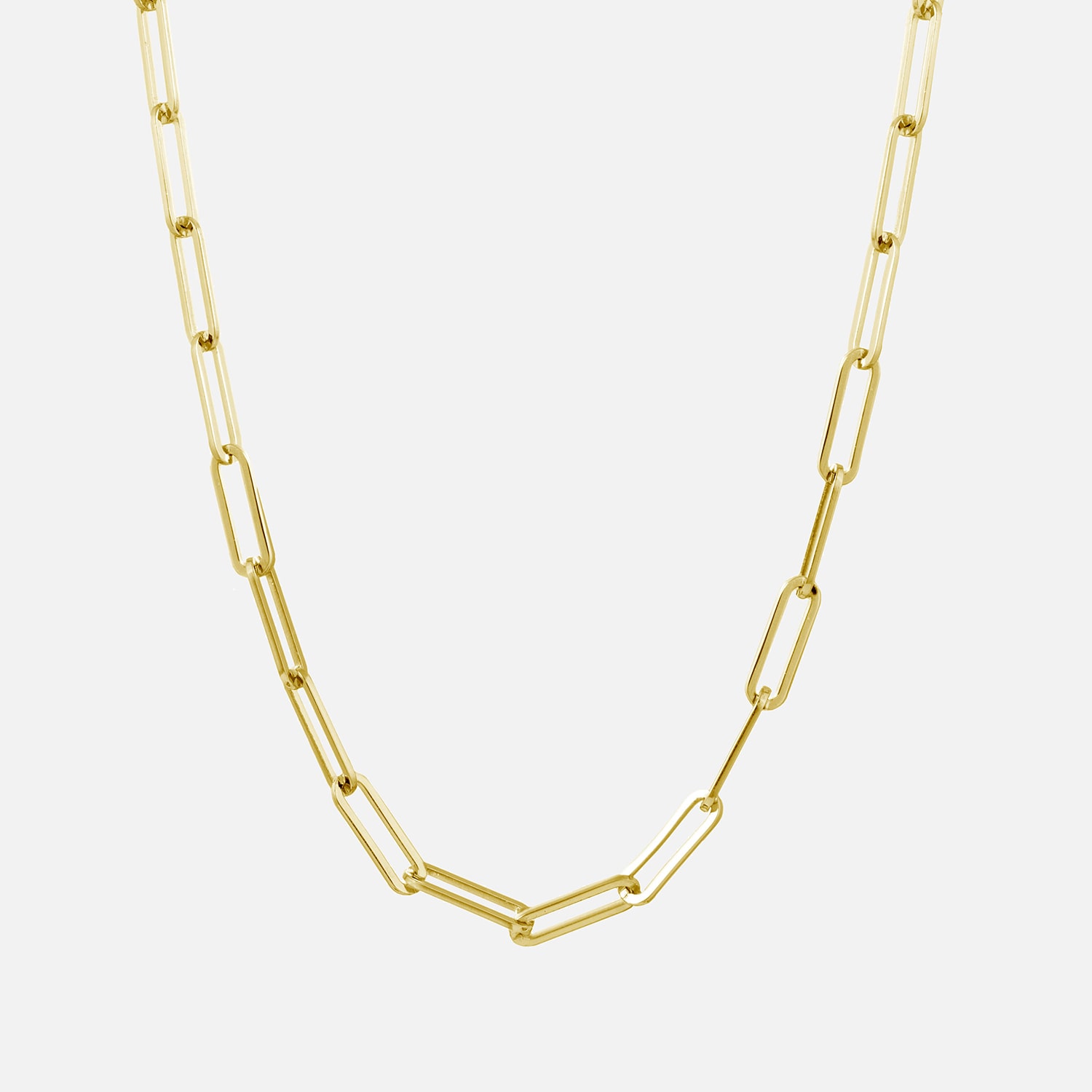 Silver Reflections Womens 14K Gold Over Brass 18 Inch Link Chain Necklace