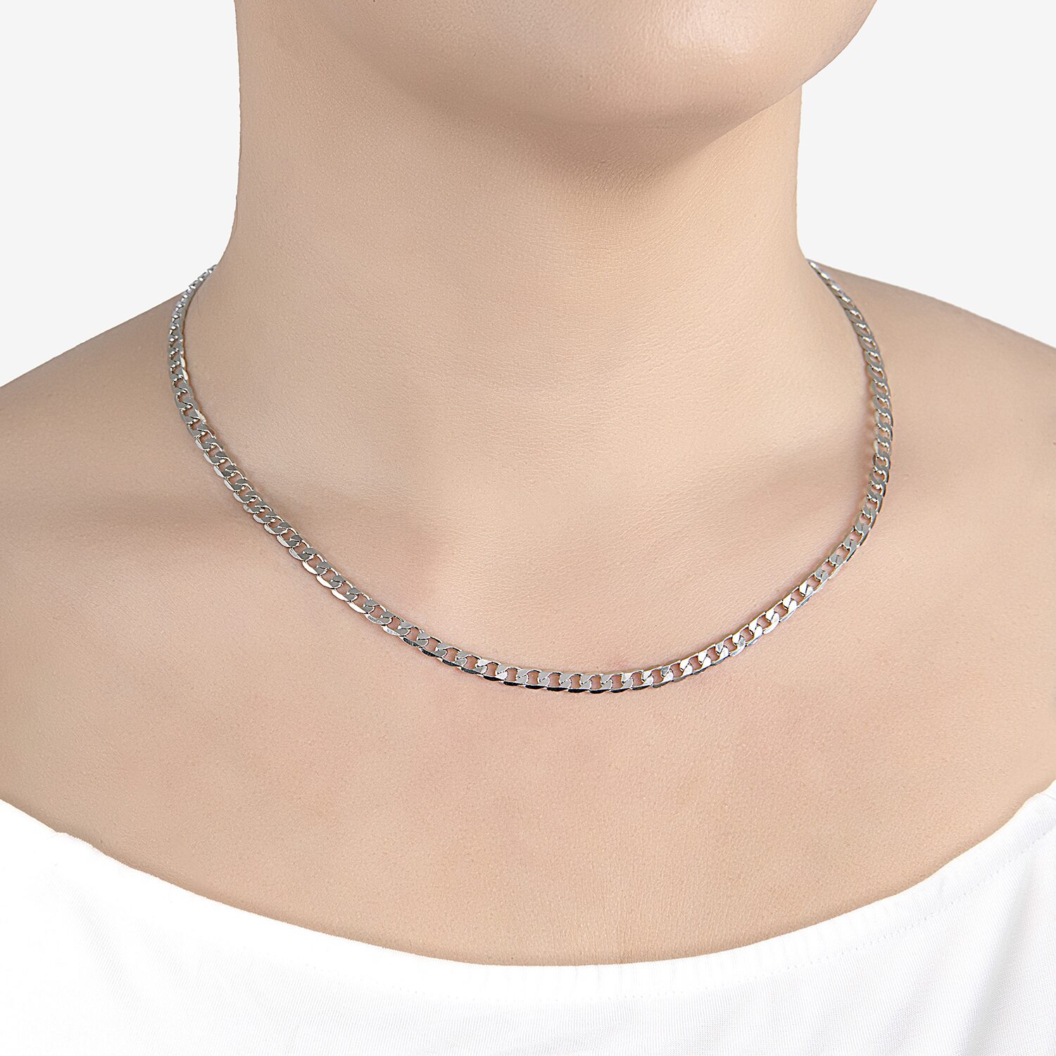 Silver Reflections Womens Pure Silver Over Brass 16 Inch Link Chain Necklace