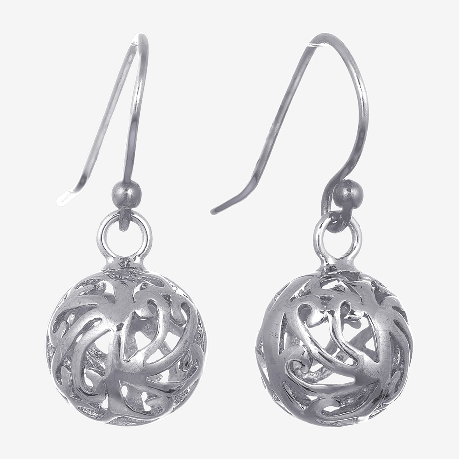 Silver Reflections Womens Pure Silver Over Brass Drop Earrings