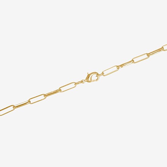 Silver Reflections Womens 14K Gold Over Brass 18 Inch Link Chain Necklace