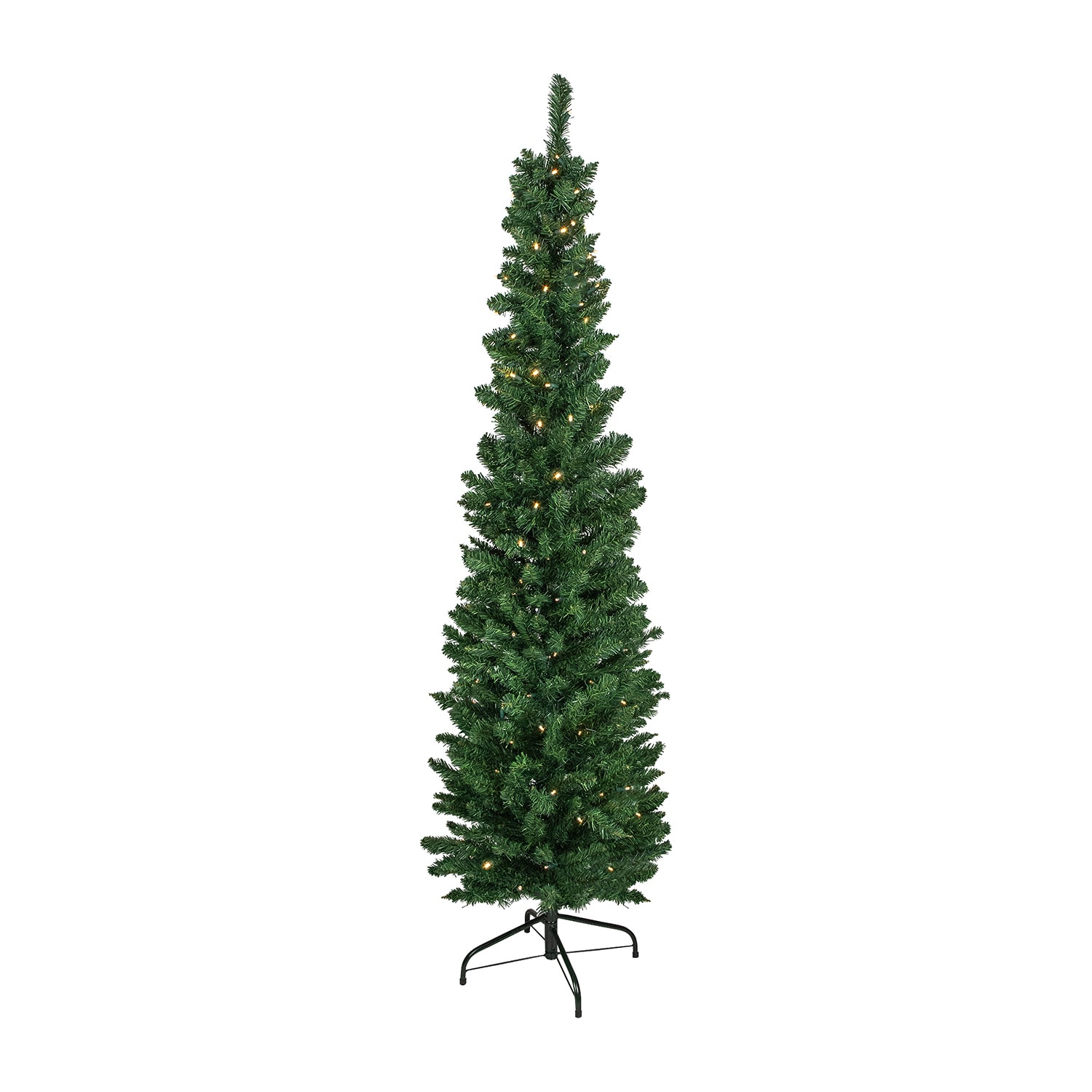 6' Pre-Lit LED Northern Balsam Fir Pencil Artificial Christmas Tree  Warm Clear Lights