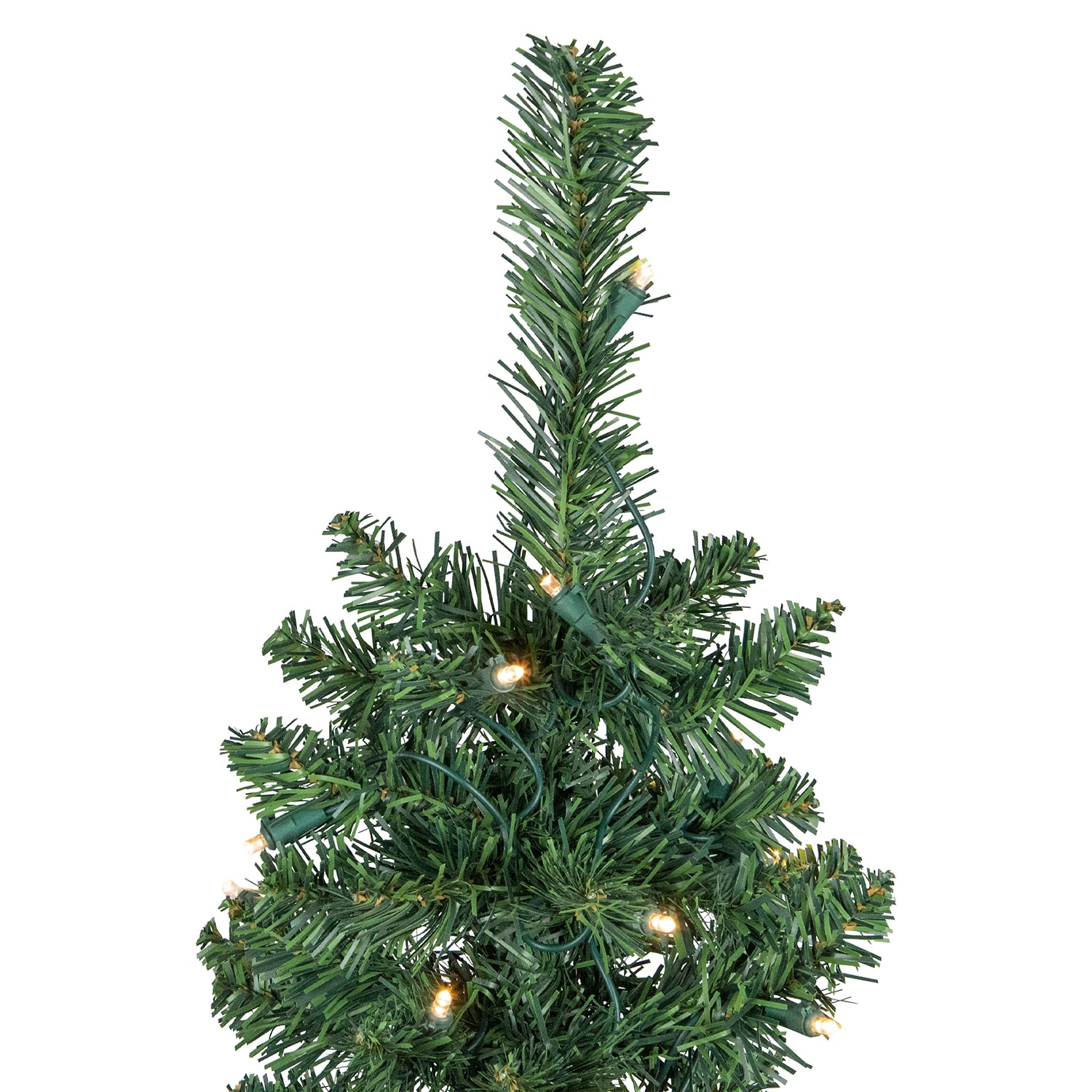 6' Pre-Lit LED Northern Balsam Fir Pencil Artificial Christmas Tree  Warm Clear Lights