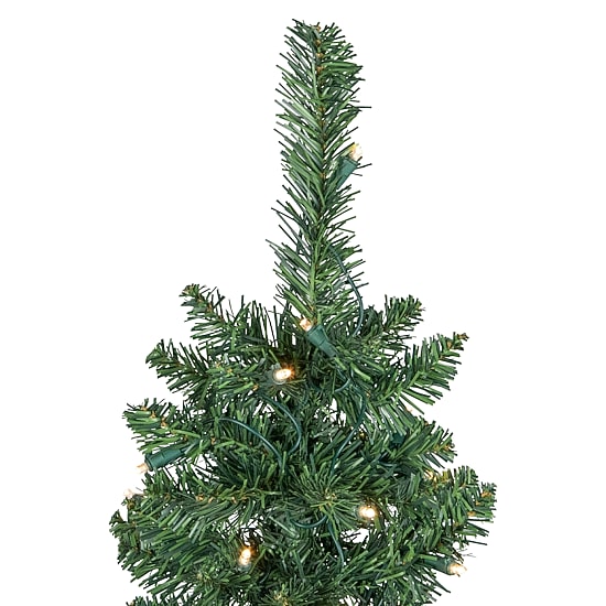 6' Pre-Lit LED Northern Balsam Fir Pencil Artificial Christmas Tree  Warm Clear Lights