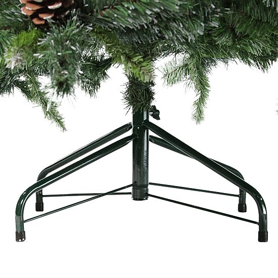 7' Full Snowy Delta Pine with Cones Artificial Christmas Tree  Unlit