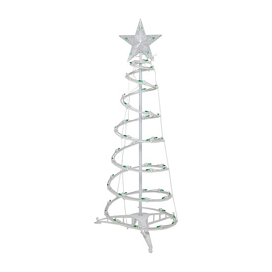 Set of 3 Green Lighted Spiral Christmas Trees  3'  4'  and 6'