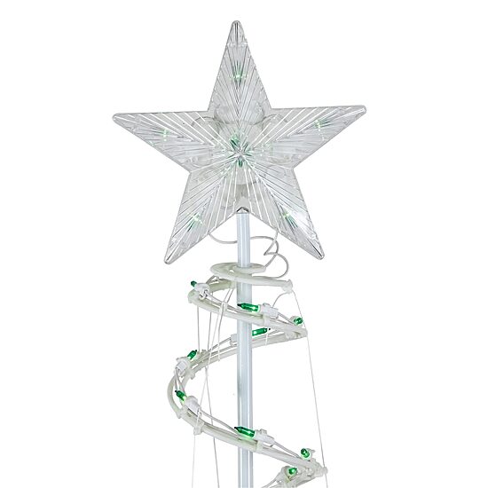 Set of 3 Green Lighted Spiral Christmas Trees  3'  4'  and 6'