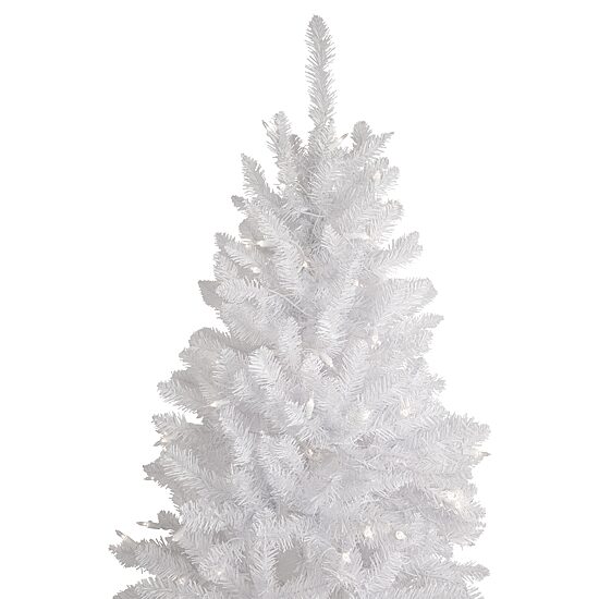7.5' Pre-Lit Rapids White Pine Pencil Artificial Christmas Tree  Clear Lights