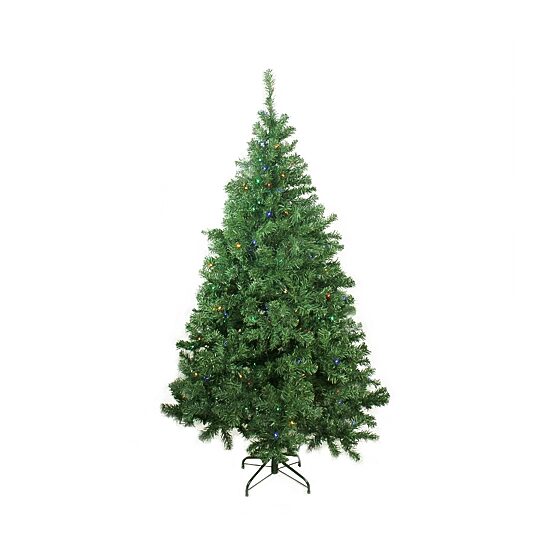 6 ft Pre-Lit LED Medium Mixed Classic Pine Artificial Christmas Tree - Multi Lights