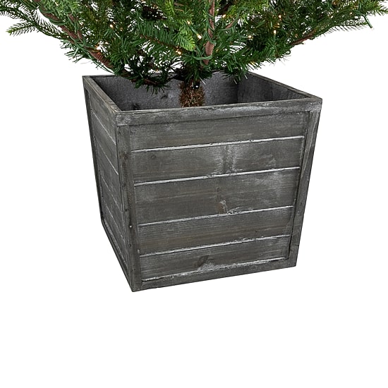 6' Pre-Lit Potted Deluxe Russian Pine Artificial Christmas Tree  Warm White LED Lights